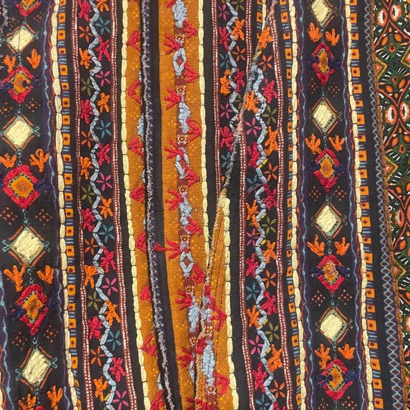Zara Colourful Embroidered Jacket with Belt Size Small / Medium Boho - Picture 6 of 12